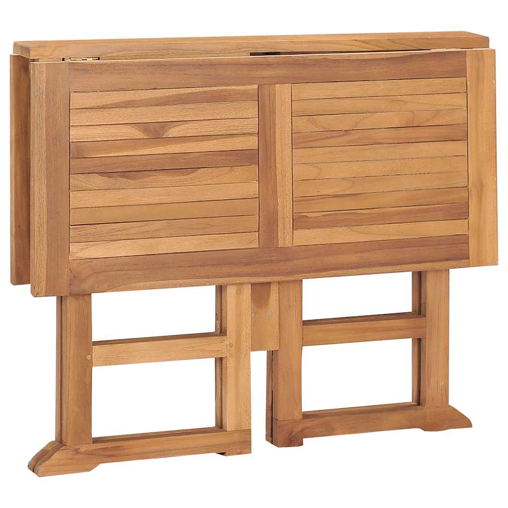 3059981 vidaXL 5 Piece Folding Outdoor Dining Set Solid Teak Wood (315442+315448)