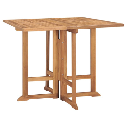 3059982 vidaXL 5 Piece Folding Outdoor Dining Set Solid Teak Wood (2x315443+315448)