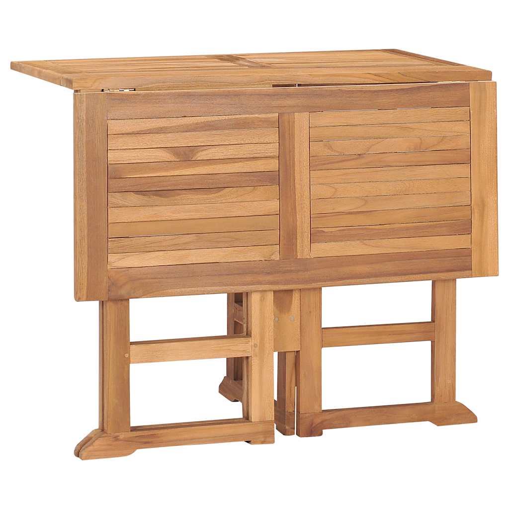 3059982 vidaXL 5 Piece Folding Outdoor Dining Set Solid Teak Wood (2x315443+315448)