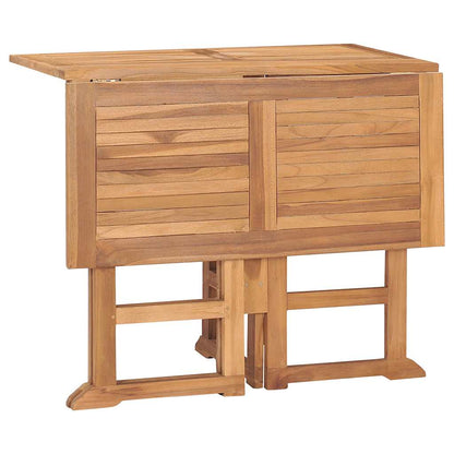 3059982 vidaXL 5 Piece Folding Outdoor Dining Set Solid Teak Wood (2x315443+315448)