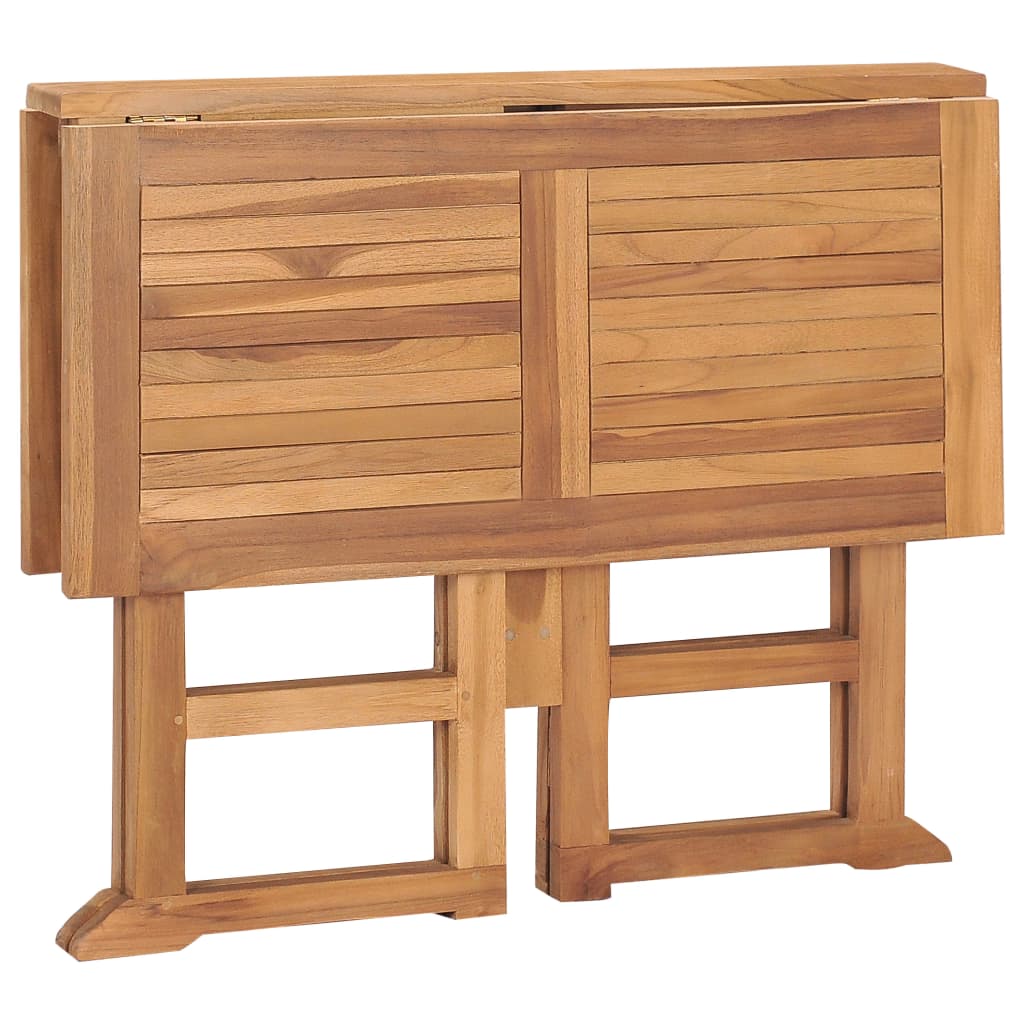 3059982 vidaXL 5 Piece Folding Outdoor Dining Set Solid Teak Wood (2x315443+315448)