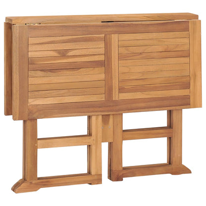 3059982 vidaXL 5 Piece Folding Outdoor Dining Set Solid Teak Wood (2x315443+315448)