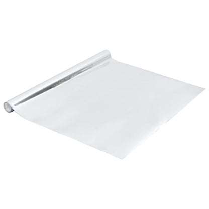vidaXL Self-adhesive Furniture Film High Gloss Silver 500x90 cm PVC