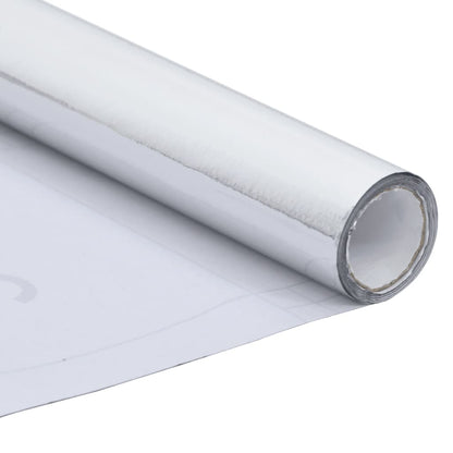 vidaXL Self-adhesive Furniture Film High Gloss Silver 500x90 cm PVC