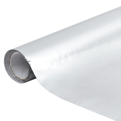 vidaXL Self-adhesive Furniture Film High Gloss Silver 500x90 cm PVC