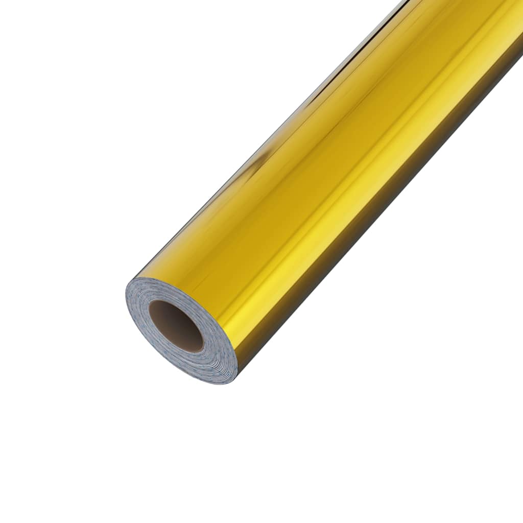 326149 vidaXL Self-adhesive Furniture Film High Gloss Gold 500x90 cm PVC