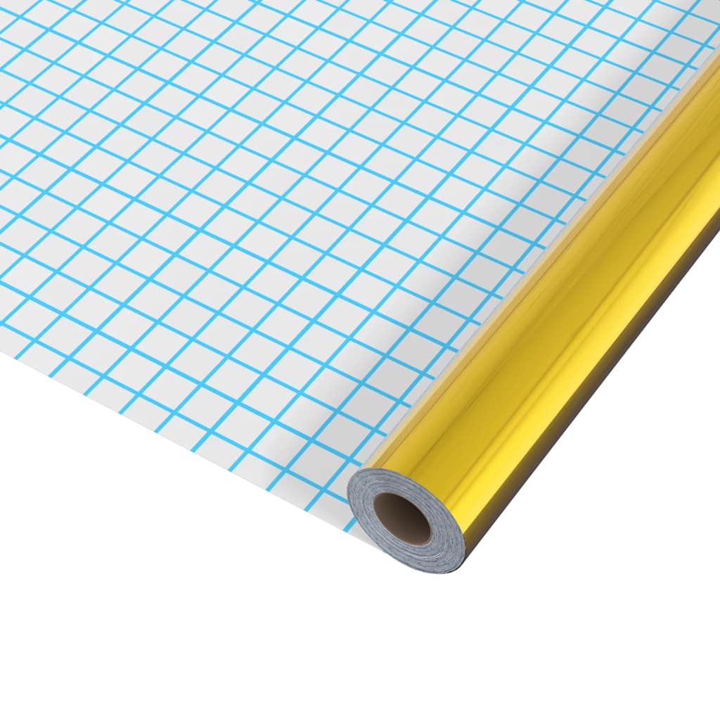 vidaXL Self-adhesive Furniture Film High Gloss Gold 500x90 cm PVC