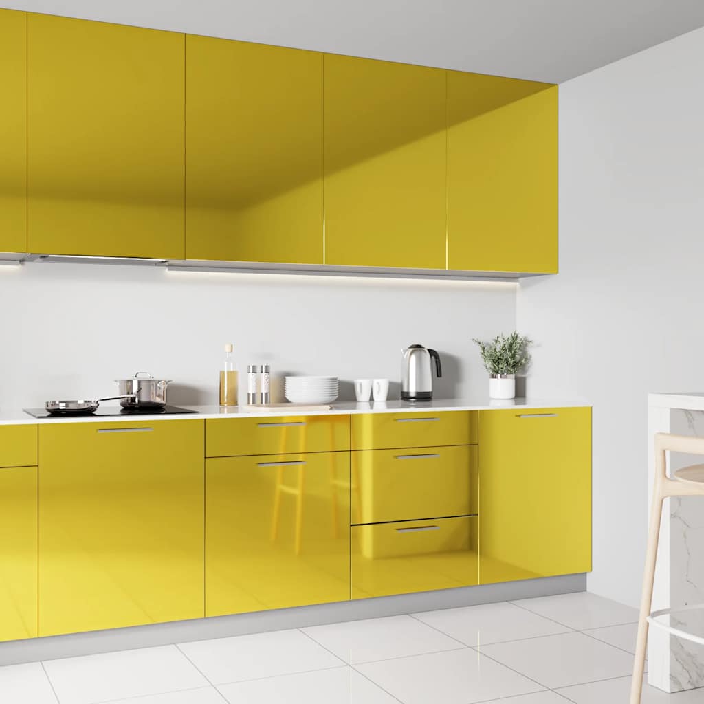 vidaXL Self-adhesive Furniture Film High Gloss Gold 500x90 cm PVC