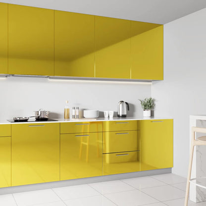 vidaXL Self-adhesive Furniture Film High Gloss Gold 500x90 cm PVC
