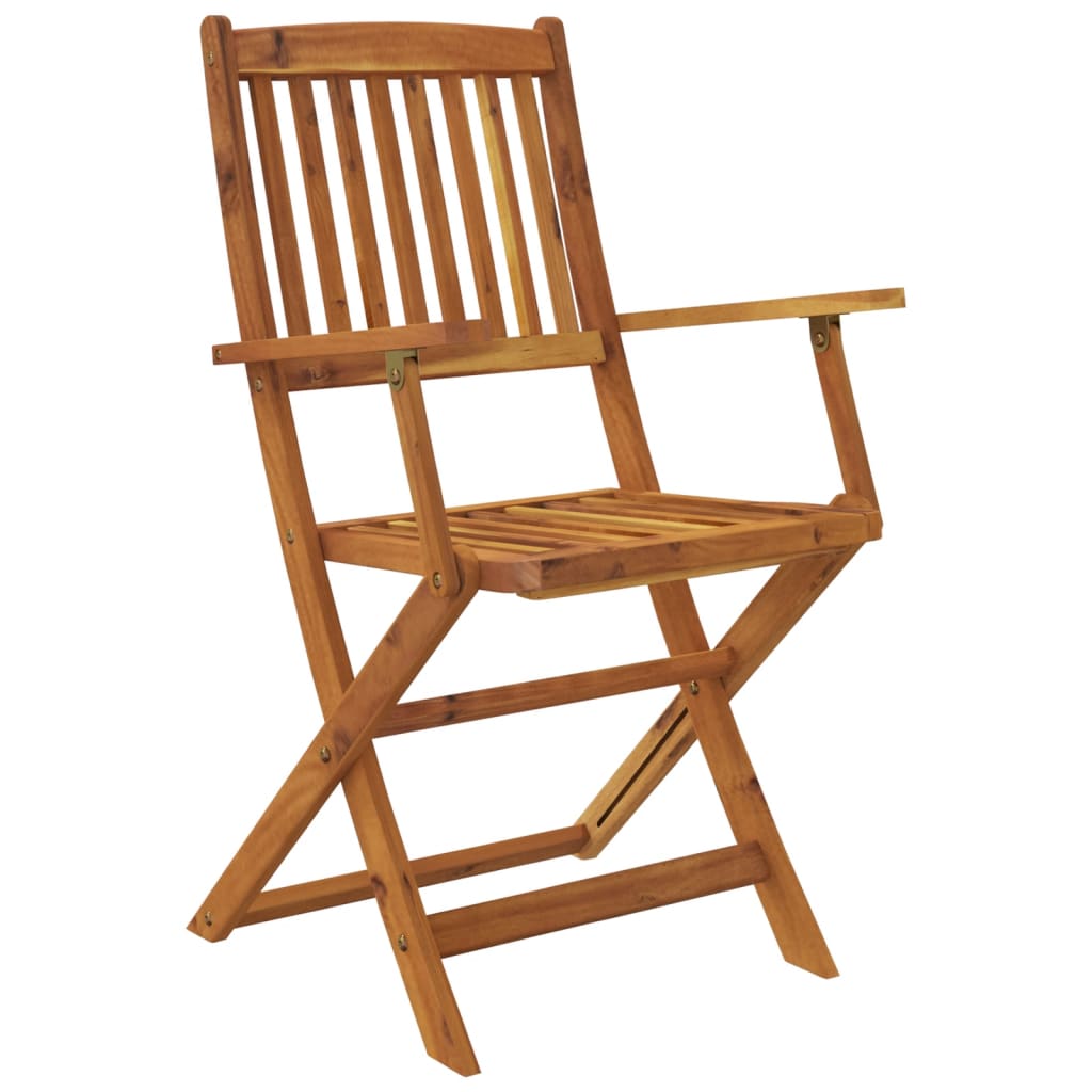 vidaXL Dining Set | Brown | Solid Acacia wood | Medium |  Foldable