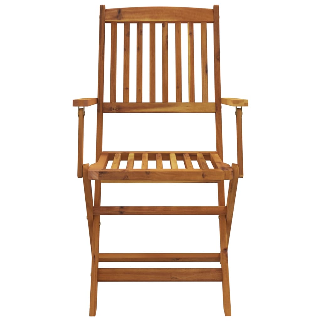 vidaXL Dining Set | Brown | Solid Acacia wood | Medium |  Foldable