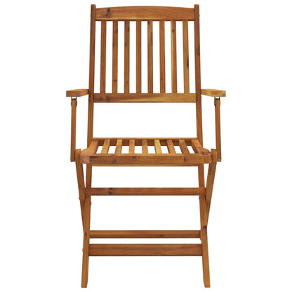 vidaXL Dining Set | Brown | Solid Acacia wood | Medium |  Foldable