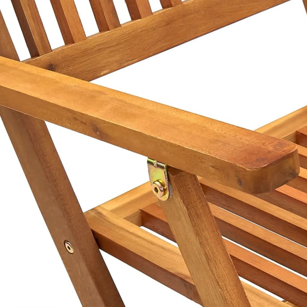 vidaXL Dining Set | Brown | Solid Acacia wood | Medium |  Foldable