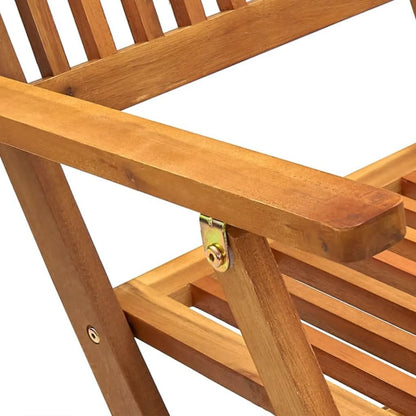 vidaXL Dining Set | Brown | Solid Acacia wood | Medium |  Foldable