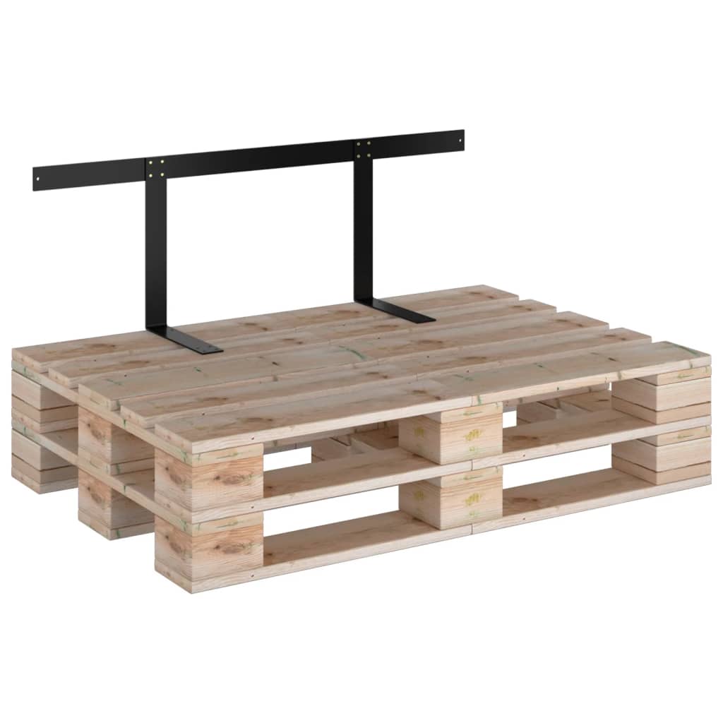 315790 vidaXL Backrest for Pallet Sofa Black 110 cm Iron