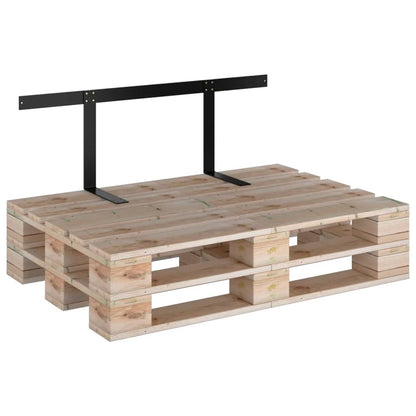 315790 vidaXL Backrest for Pallet Sofa Black 110 cm Iron