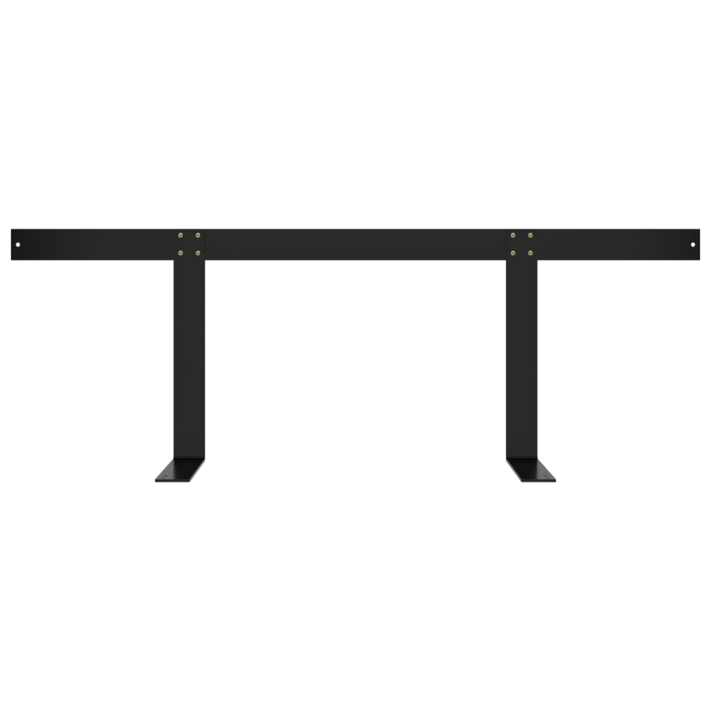 315790 vidaXL Backrest for Pallet Sofa Black 110 cm Iron