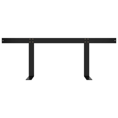 315790 vidaXL Backrest for Pallet Sofa Black 110 cm Iron