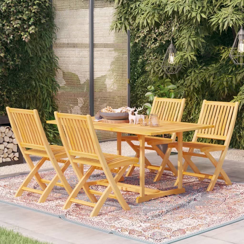 vidaXL Garden Dining Set | Warm Brown | Finely sanded teak hardwood