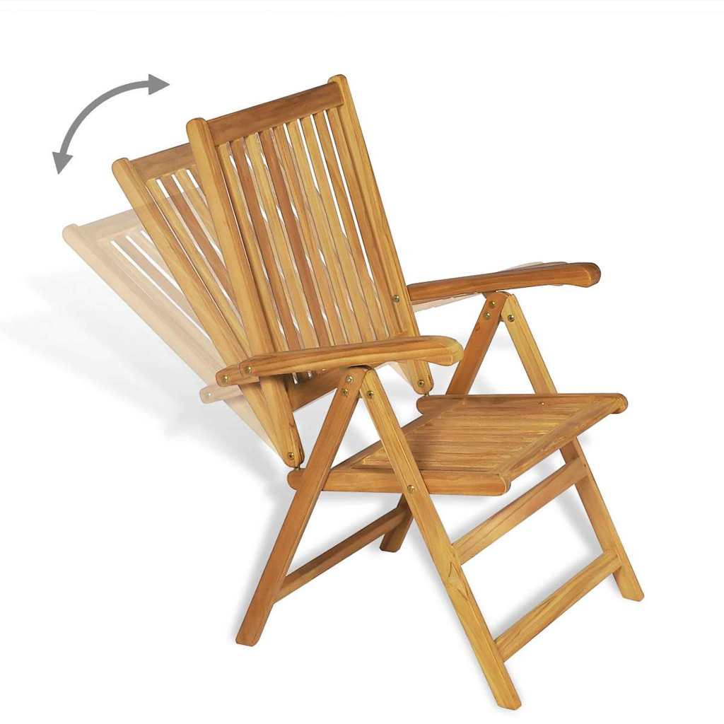 vidaXL 7 Piece Garden Dining Set Solid Teak Wood