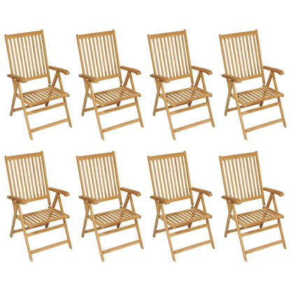 vidaXL 9 Piece Garden Dining Set Solid Teak Wood