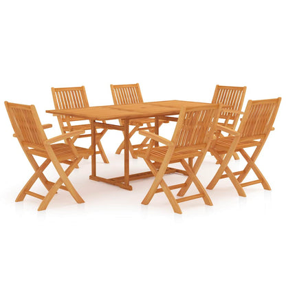 3059575 vidaXL 7 Piece Garden Dining Set Solid Teak Wood (43034+3x315104)