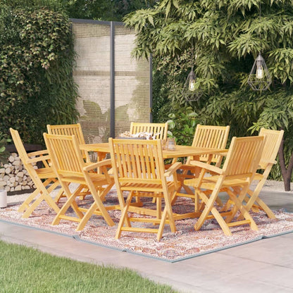vidaXL Garden Dining Set | Natural teak | Fine sanded teak hardwood | Large