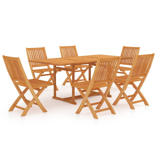 vidaXL Garden Dining Set | Warm Brown | Solid Teak Wood | Large |  Durable
