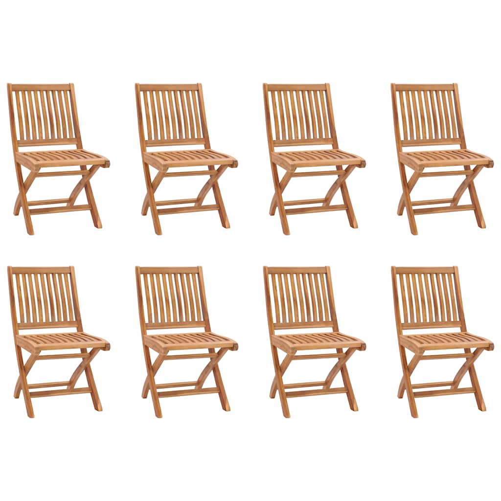 3059578 vidaXL 9 Piece Garden Dining Set Solid Teak Wood (43034+4x315105)