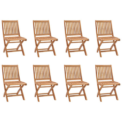 3059578 vidaXL 9 Piece Garden Dining Set Solid Teak Wood (43034+4x315105)