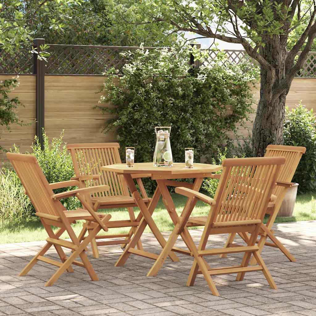 vidaXL Garden Dining Set | Warm Teak | Smooth sanded teak hardwood | Medium