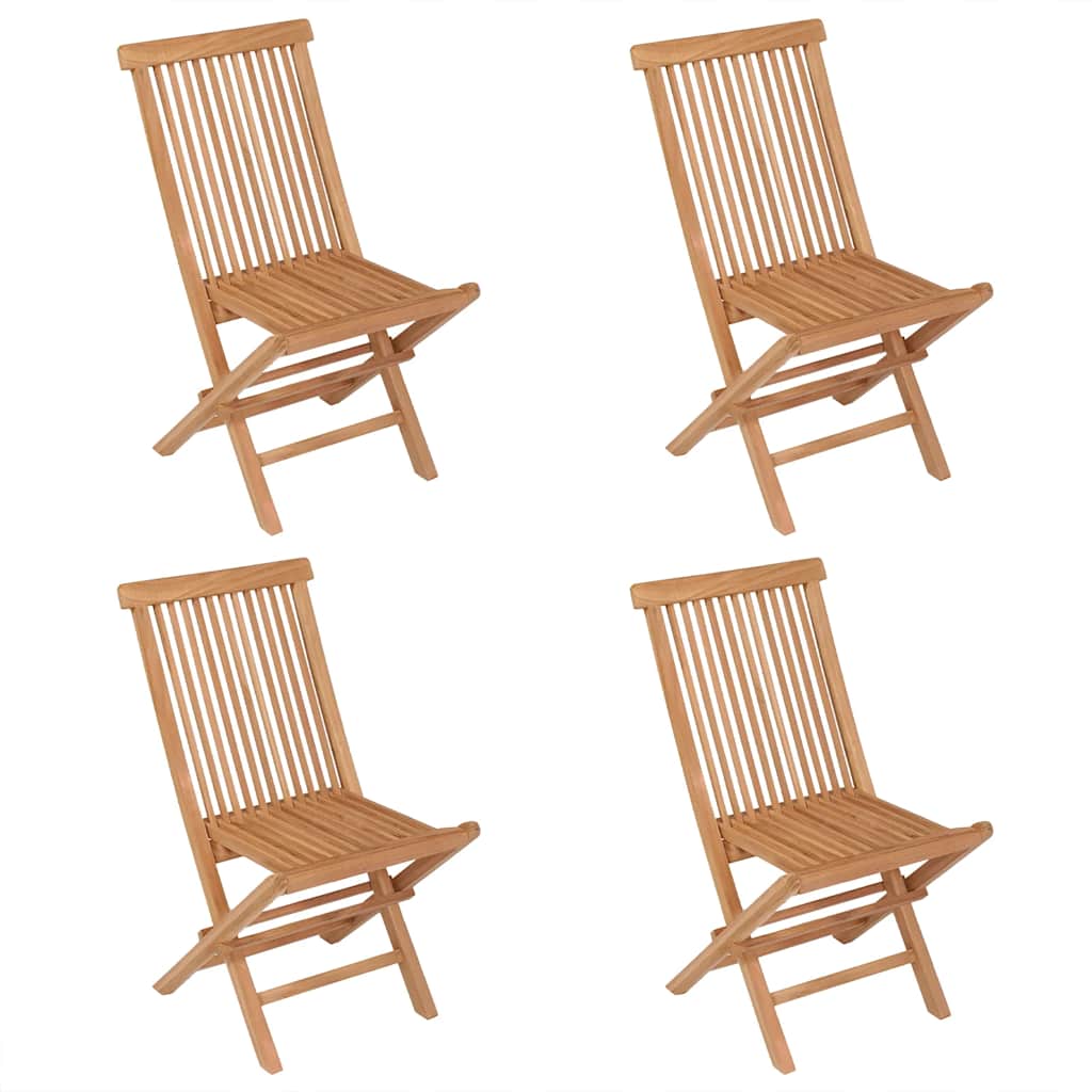 3059583 vidaXL 5 Piece Garden Dining Set Solid Teak Wood (47419+43040)
