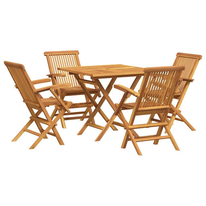 vidaXL Garden Dining Set | Warm wood tone | Fine sanded teak hardwood