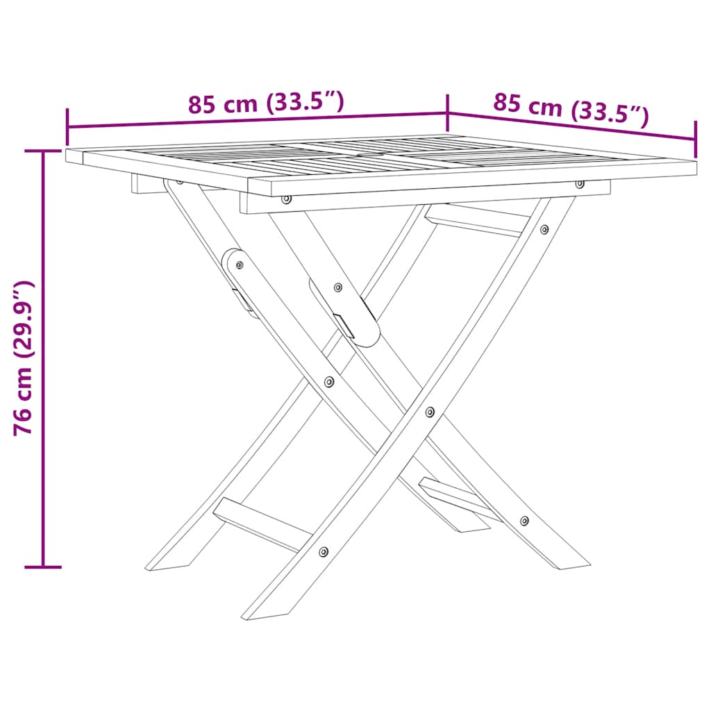 vidaXL Garden Dining Set | Warm wood tone | Fine sanded teak hardwood