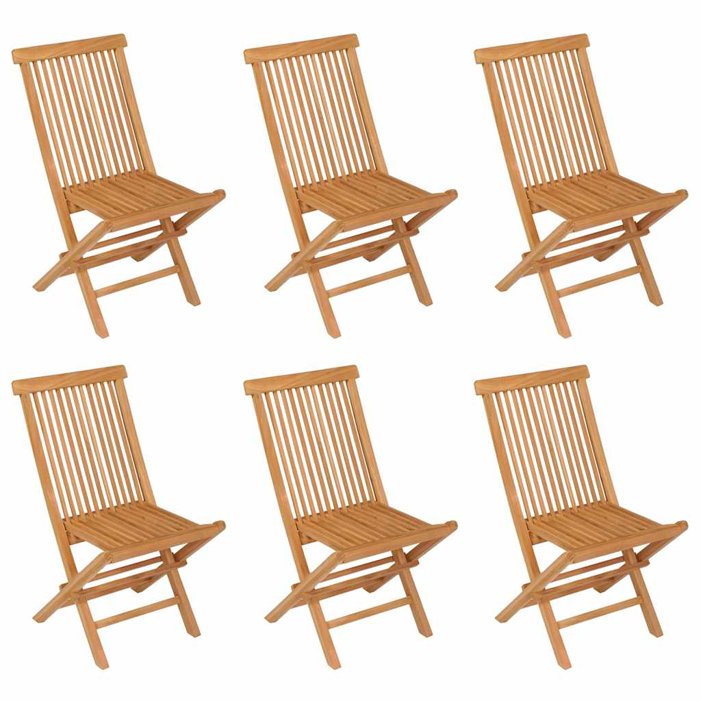 vidaXL 7 Piece Garden Dining Set Solid Teak Wood