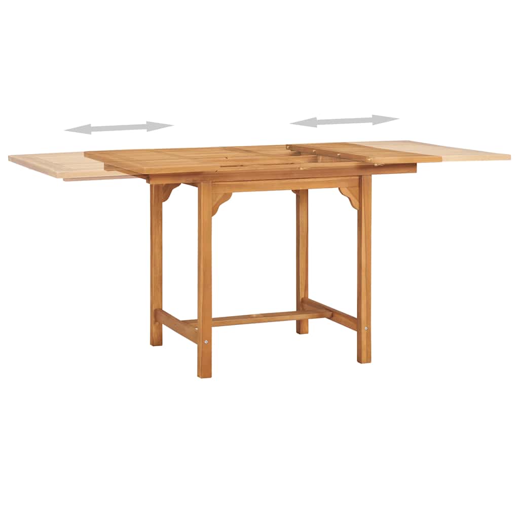 vidaXL Garden Dining Set | Warm brown | Fine sanded teak hardwood | Foldable