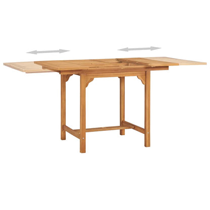 vidaXL Garden Dining Set | Warm brown | Fine sanded teak hardwood | Foldable