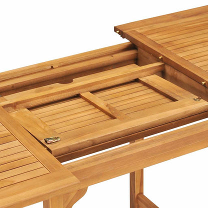 vidaXL Garden Dining Set | Warm brown | Fine sanded teak hardwood | Foldable