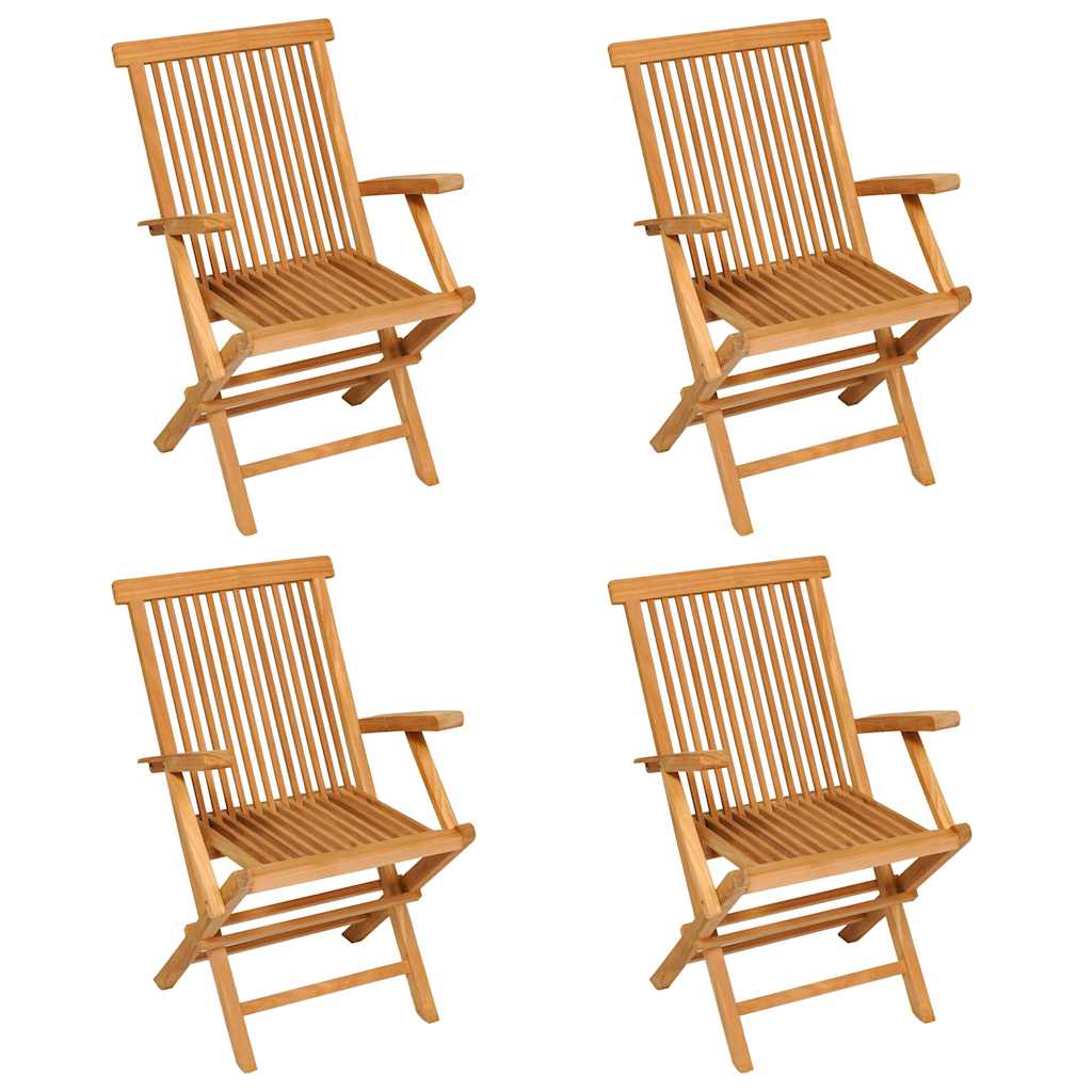 vidaXL Garden Dining Set | Warm brown | Fine sanded teak hardwood | Foldable