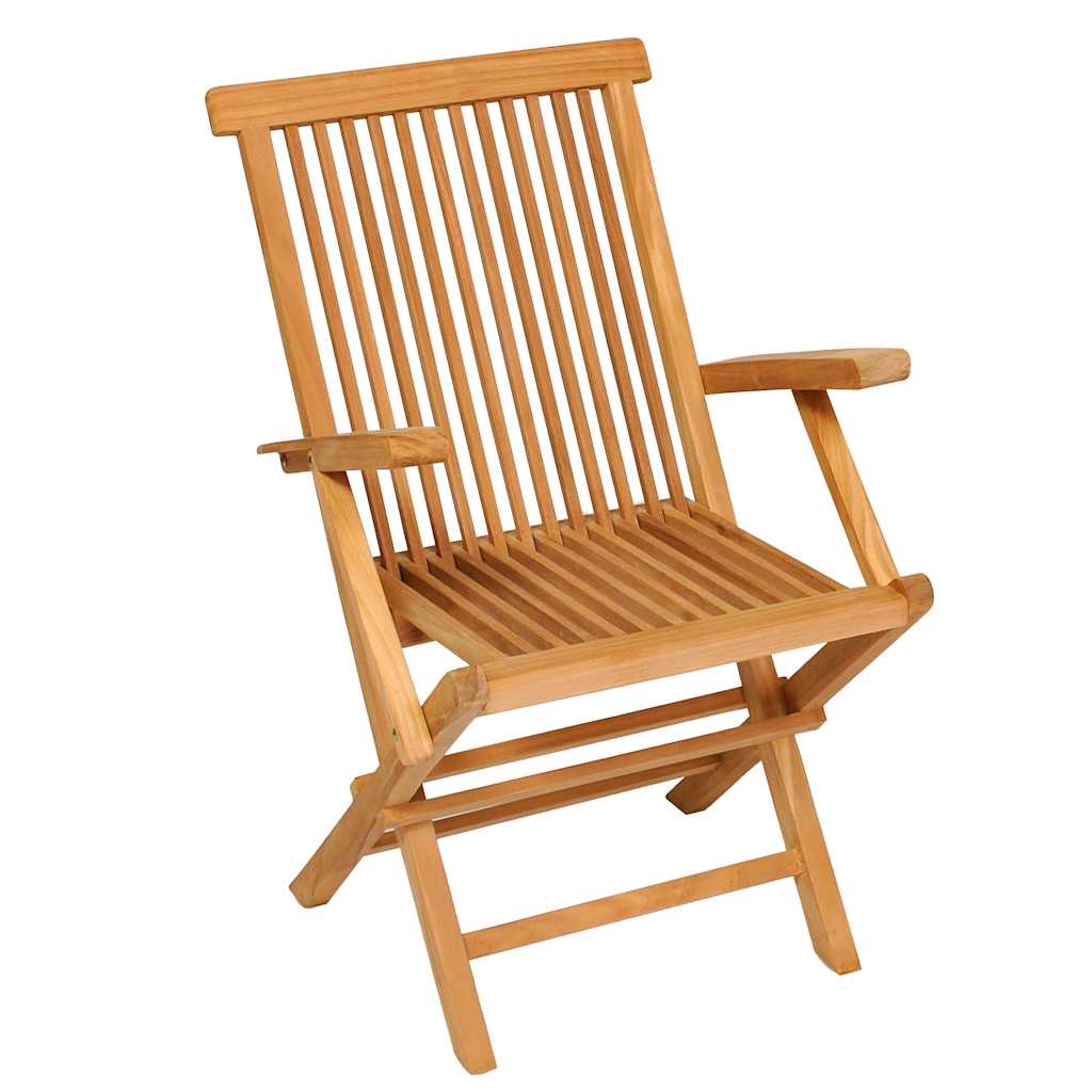 vidaXL Garden Dining Set | Warm brown | Fine sanded teak hardwood | Foldable