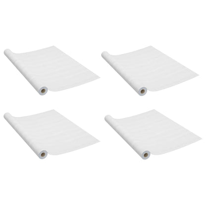 vidaXL Self-adhesive Door Films 4 pcs White Wood 210x90 cm PVC