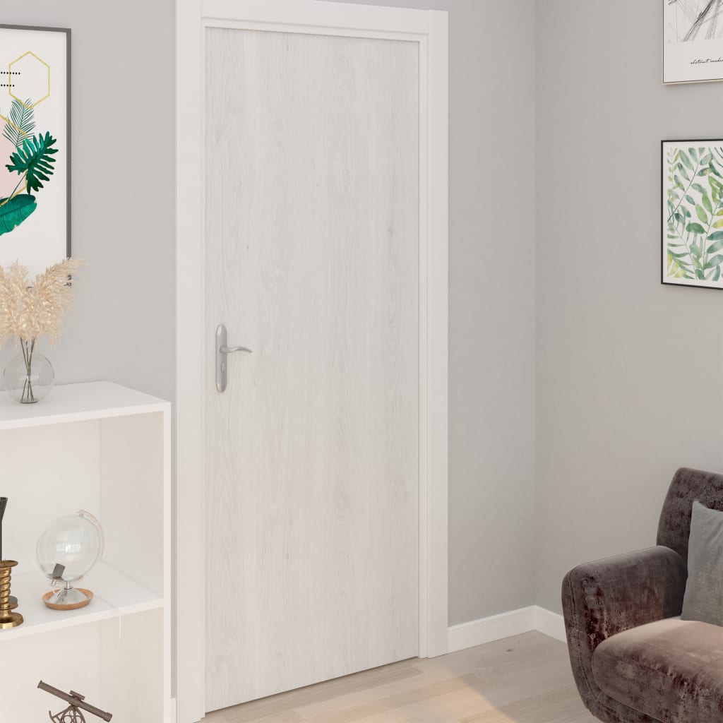 vidaXL Self-adhesive Door Films 4 pcs White Wood 210x90 cm PVC