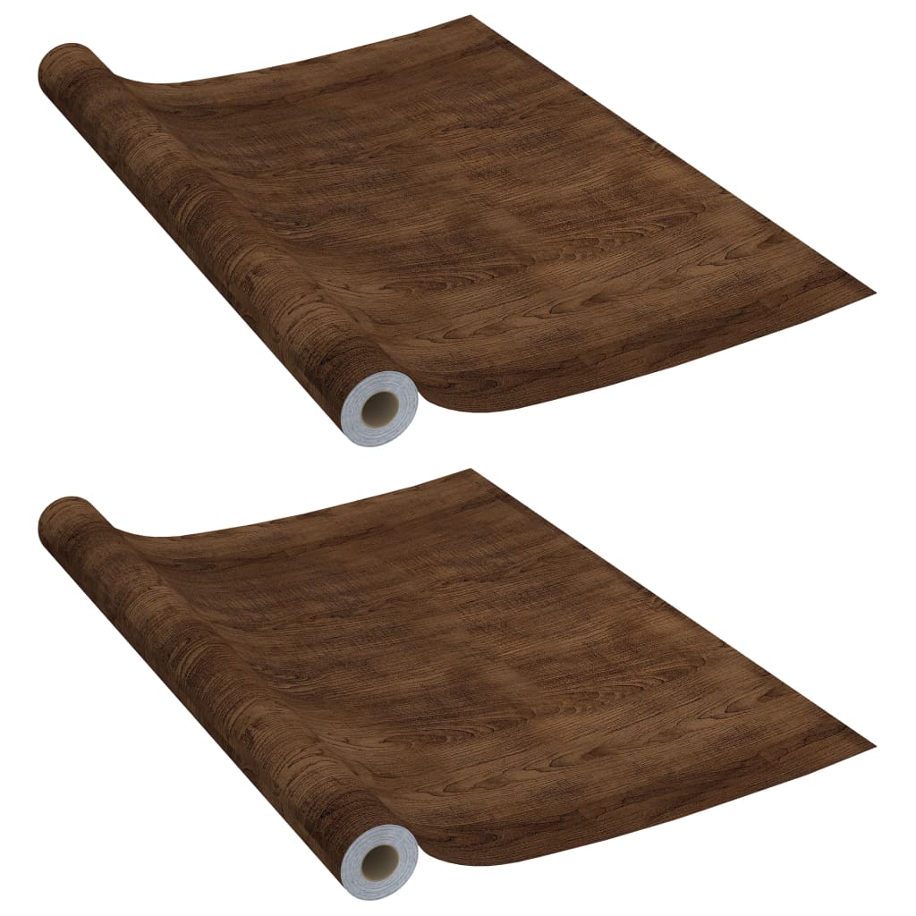 vidaXL Self-adhesive Furniture Films 2 pcs Dark Oak  500x90 cm PVC