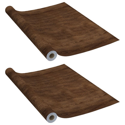 vidaXL Self-adhesive Furniture Films 2 pcs Dark Oak  500x90 cm PVC