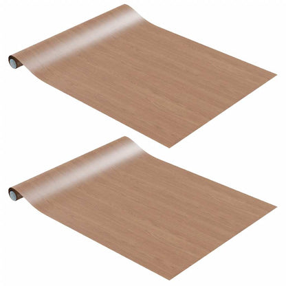 vidaXL Self-adhesive Furniture Films 2 pcs Light Oak 500x90 cm PVC