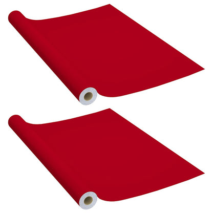vidaXL Self-adhesive Furniture Films 2 pcs Red 500x90 cm PVC