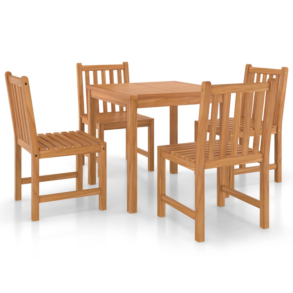 vidaXL Garden Dining Set | Warm Brown | Fine sanded teak hardwood | Medium
