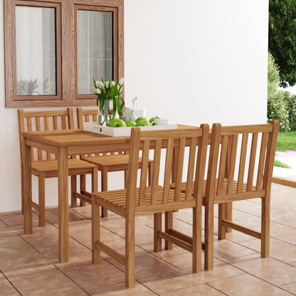 vidaXL Garden Dining Set | Warm wood color | Fine sanded teak hardwood | Medium