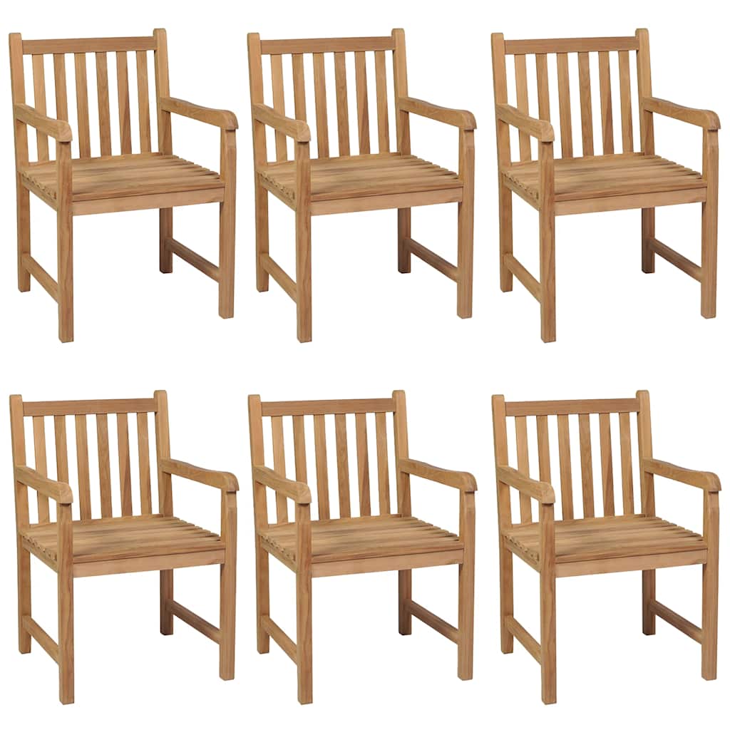 vidaXL 7 Piece Garden Dining Set 140x80 cm Solid Teak Wood