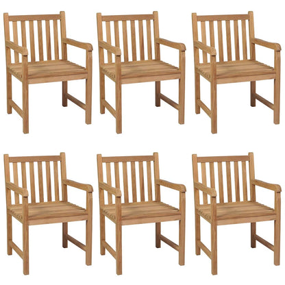 vidaXL 7 Piece Garden Dining Set 140x80 cm Solid Teak Wood